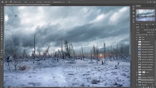 Let's take a look at the effect of PS production concept scene, absolutely not bad.