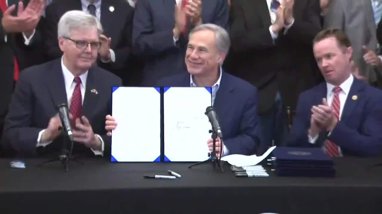 NEW-Texas Gov. Greg Abbott officially signs constitutional carry of guns into law.