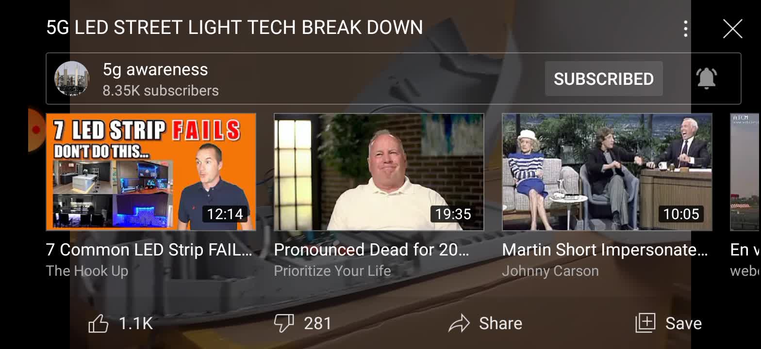 When they tell you it's satellites. It's a thumbnail to get your attention