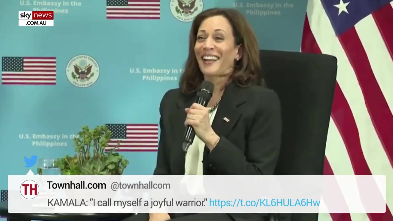 Drunk Kamala? “I call myself a joyful warrior”