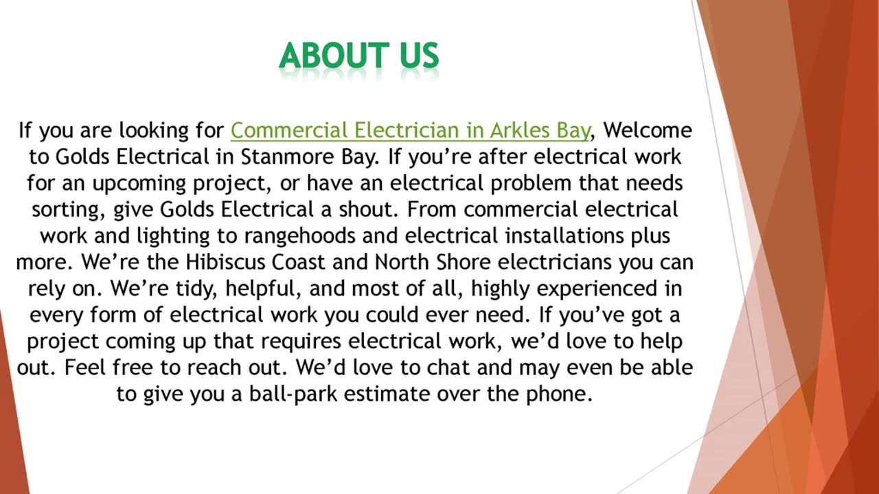 If you are looking for Commercial Electrician in Arkles Bay