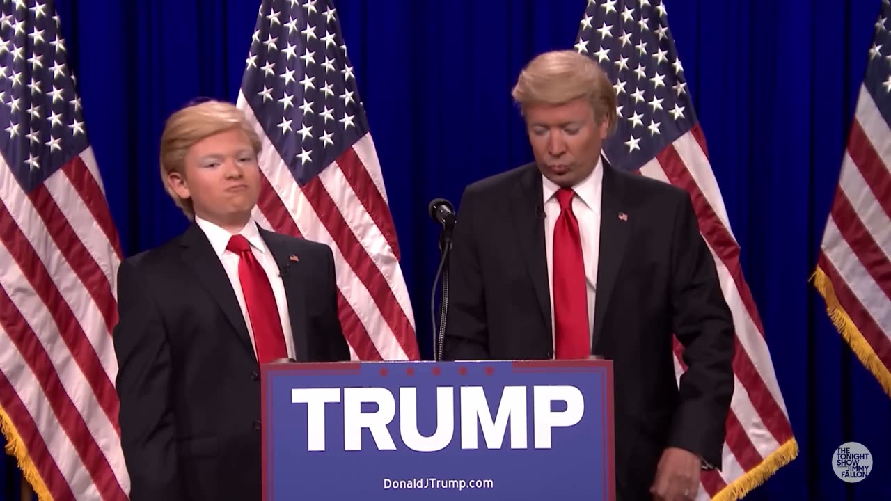 Donald Trump and Little Donald (8th Grade Impressionist)