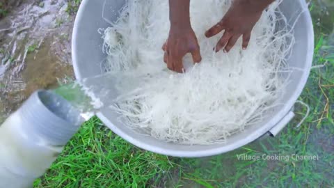 Fruit jelly cake | colorful healthy fruit jelly cake recipe making in village | agar agar jelly