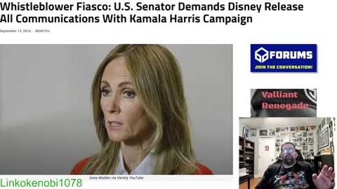 Whistleblower Exposes ABC And DISNEY US Senator Demands Them To Release All Communications to Harris