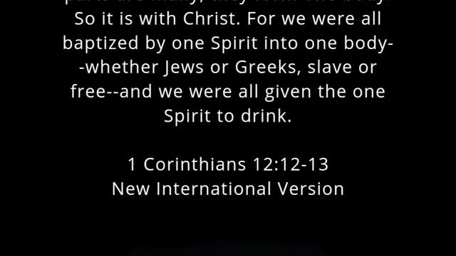 ✝️ Today's Bible Verse 1 Corinthians 12:12-13