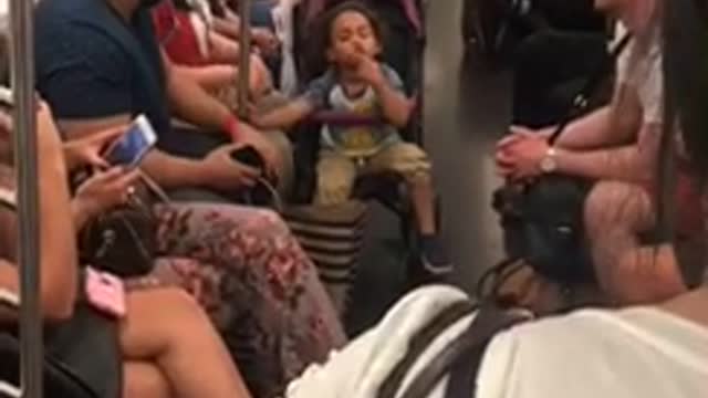 Two women arguing on train