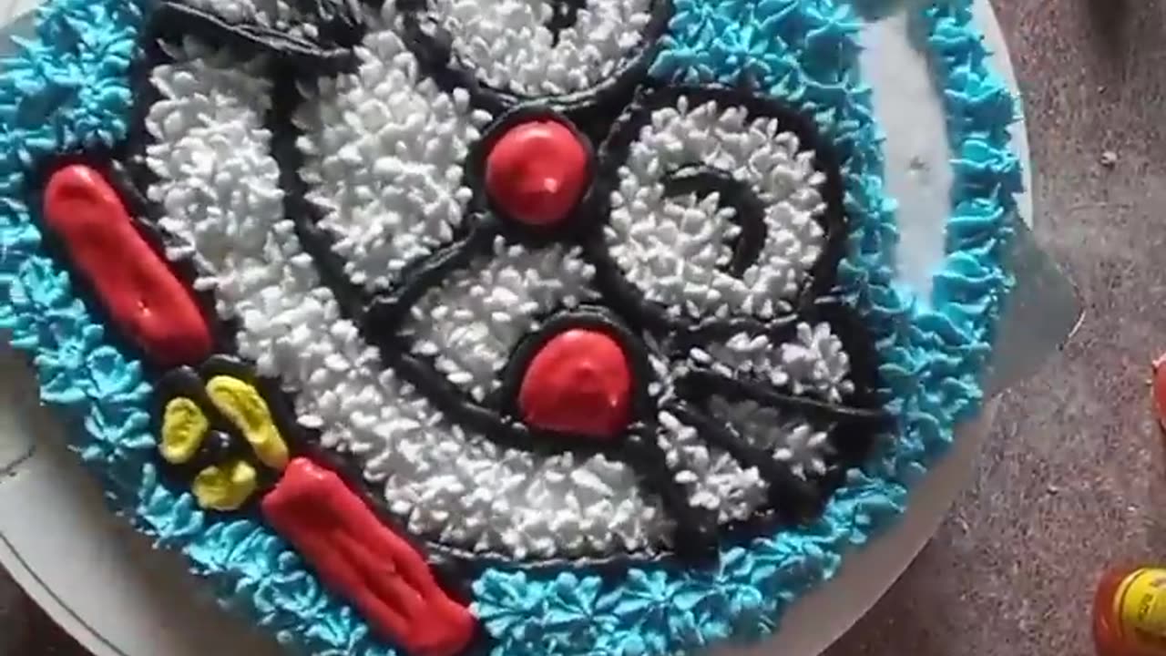 Unique Doraemon cake design...