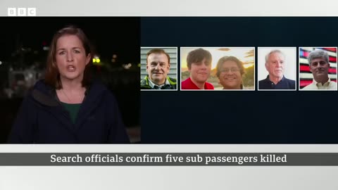 Families pay tribute to Titanic sub victims - BBC News