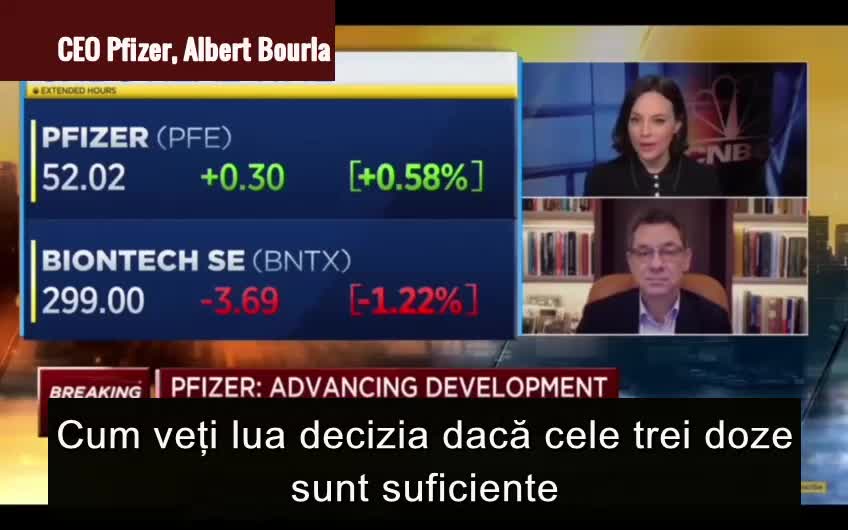 CEO Pfizer, Albert Bourla DEZVĂLUIRE EXPLOZIVĂ