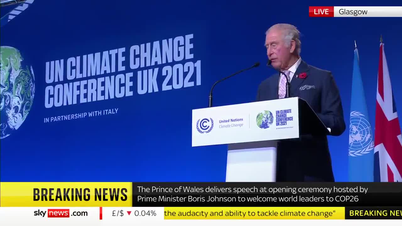 Prince Charles: A "vast military-style campaign" is required to battle climate change