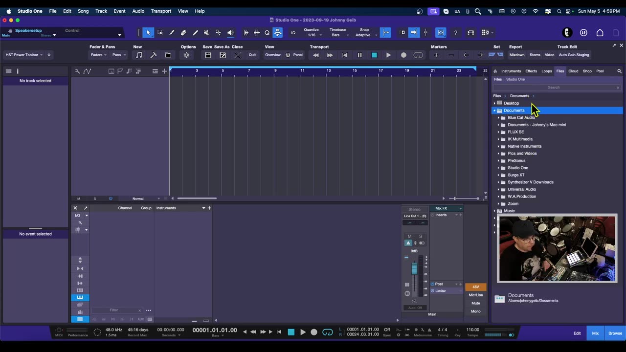 Creating Folders In The Browser - Presonus Studio One - Home Studio Trainer Show