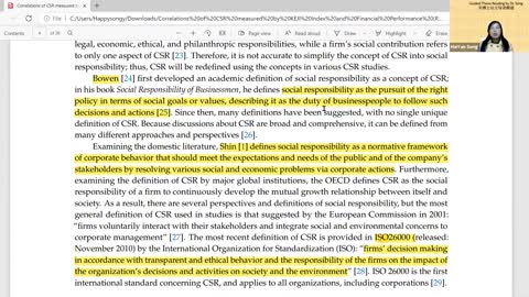 Guided Thesis Reading CSR and Financial Performance Part 1