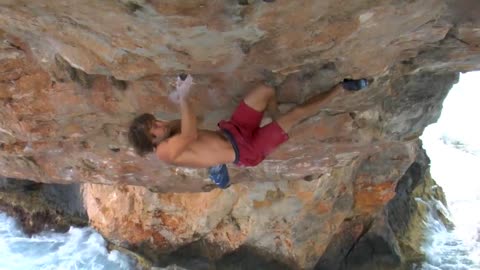 Chris Sharma's Most Spectacular Climb! First Ascent of Es Pontás, Mallorca-4