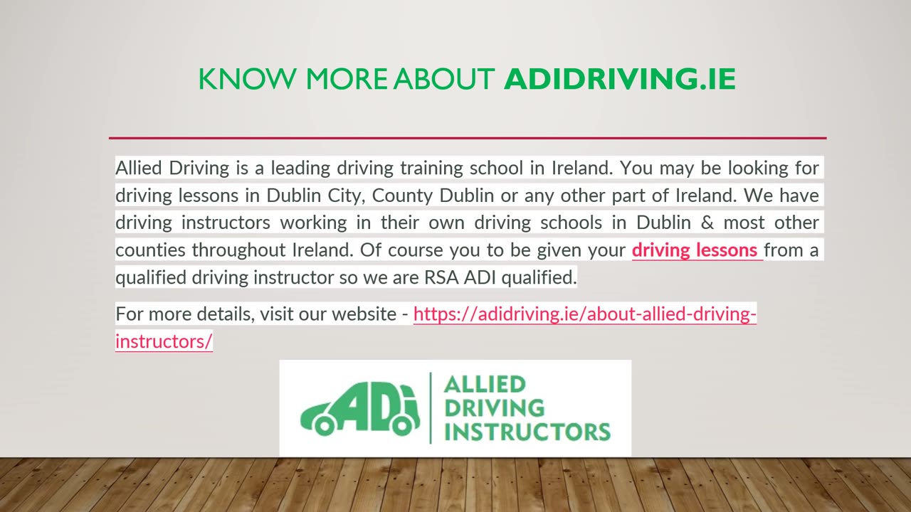 Driving lessons Killester