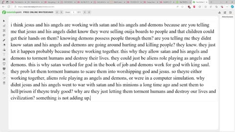 why i believe jesus and his angels are working with satan and his angels