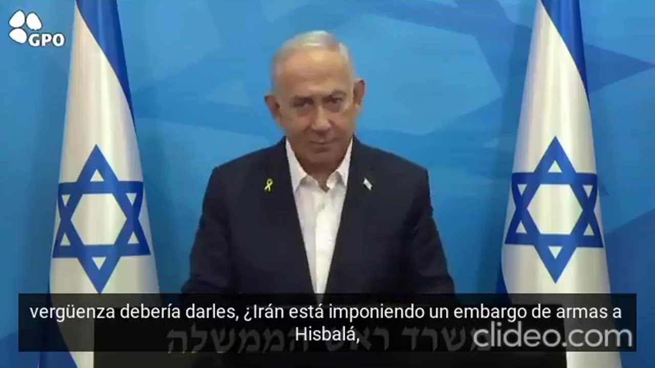 1.- Declaración institucional del primer ministro de Israel Bibi sobre los 7 frentes de la guerra