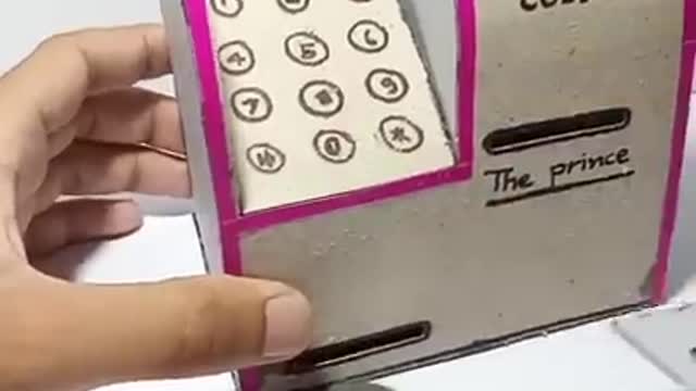Make an atm with cardbo