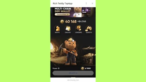 BIG MINING MINI APP BOT TELEGRAM RICH TEDDY TAP APP