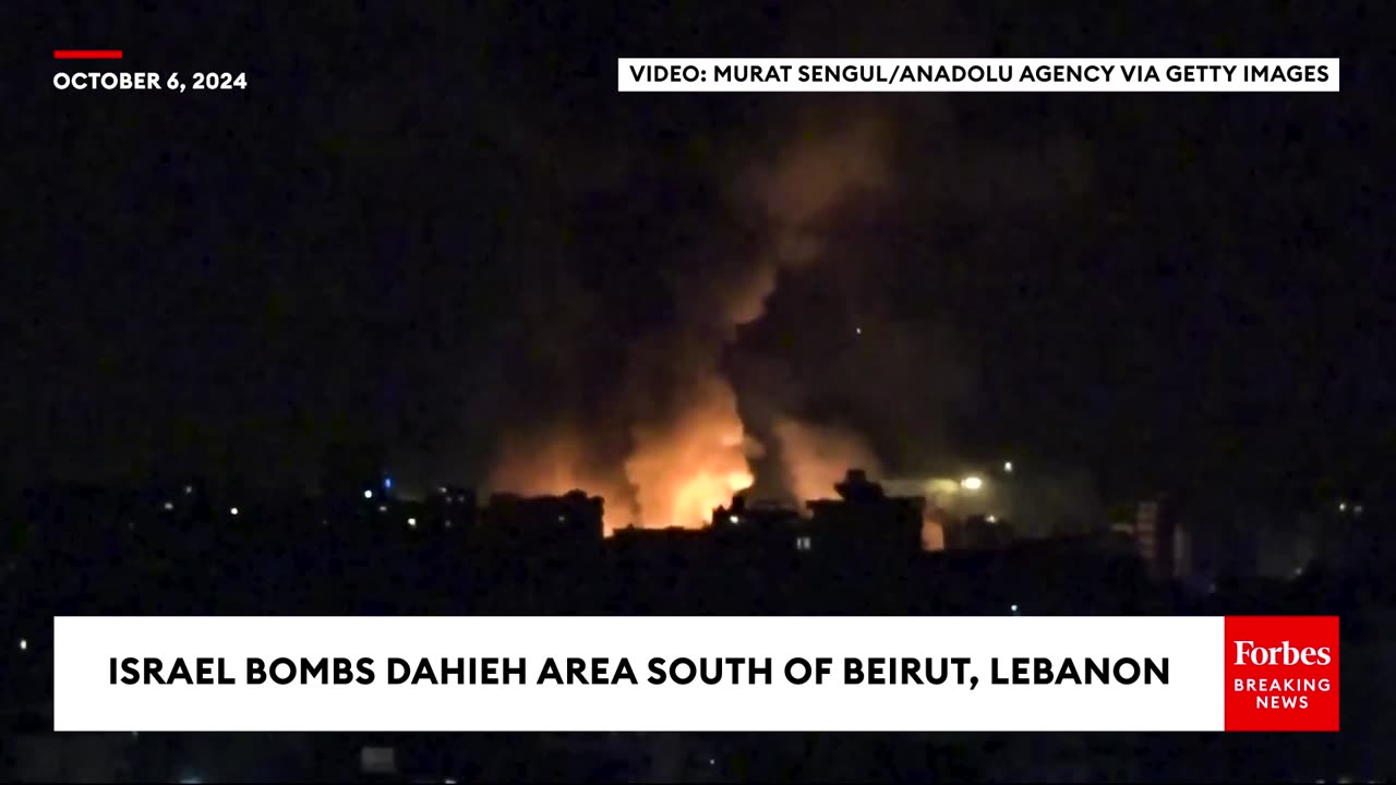 Dramatic Footage Captures Moment Israeli Airstrike Explodes In Beirut, Lebanon