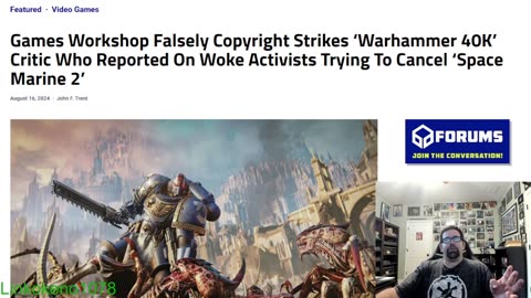 Games Workshop made a mistake in copyright strike one of the critics who reported about space marine