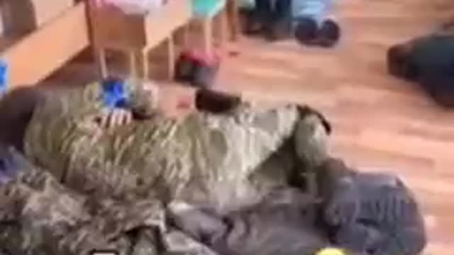 Ukrainian Soldiers Use Kindergarten for Cover