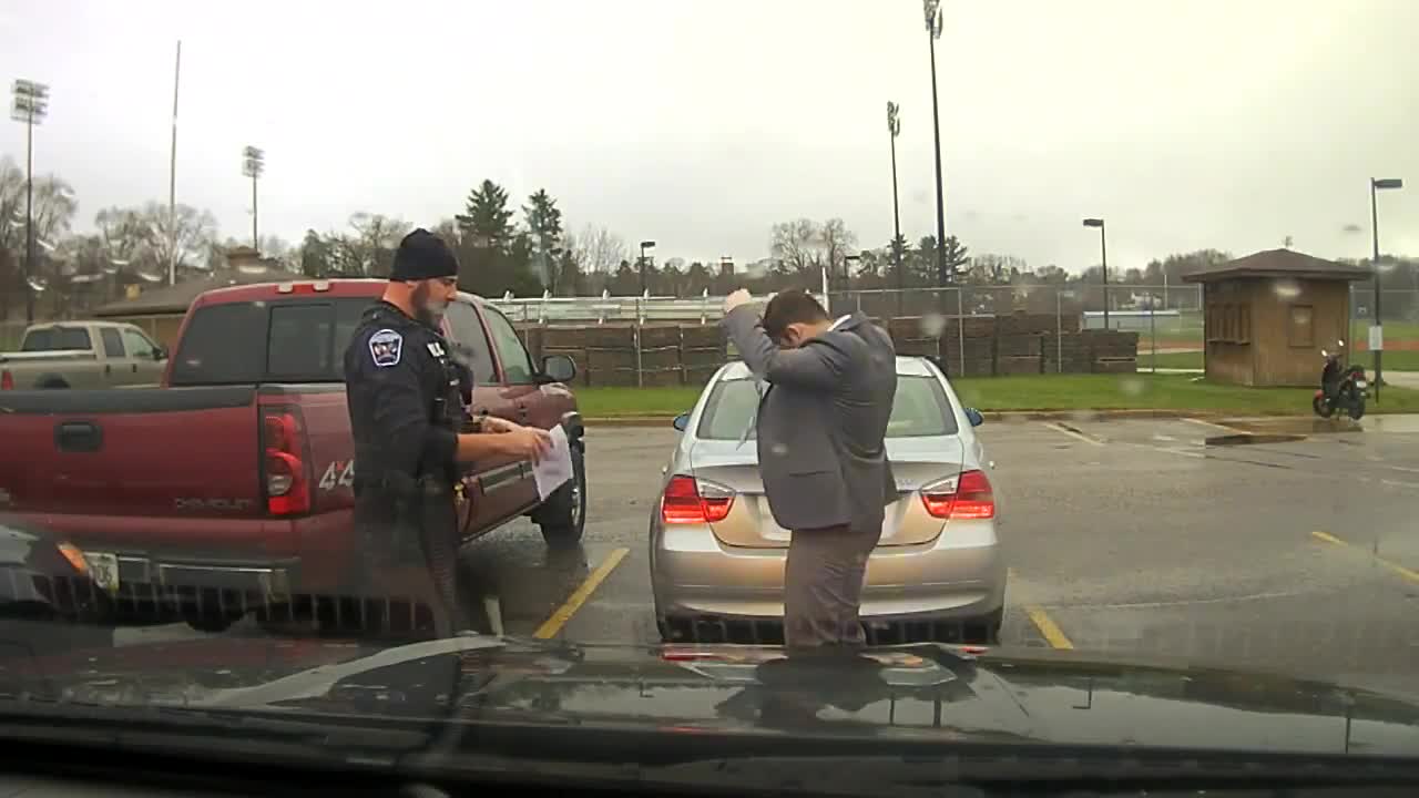 Police officer helps UW-Stout student tie up some loose ends