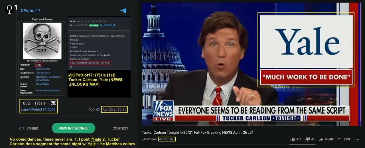 @QPATRIOT17 Tucker Carlson Comms Match - Yale Graphic (4/26/2021)