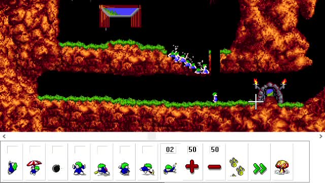 Lemmings 95: Fun level, Just dig!