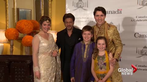 Trudeu meet with bollywood star sharuk khan