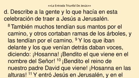 La Entrada Triunfal De Jesús