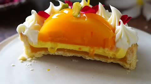 Shrikhand Mango Jelly Pastry Tart
