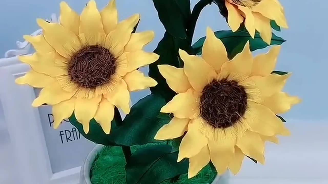 How I make sun Flowers by cotton / How you can make sun Flower at home.