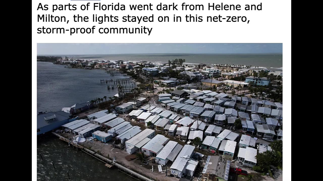 DO YOU GET IT YET THESE STORM PROOF NET ZERO COMMUNITIES SURVIVED THE HURRICANES