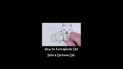 How to Turn Words Cat into Cartoon Cat