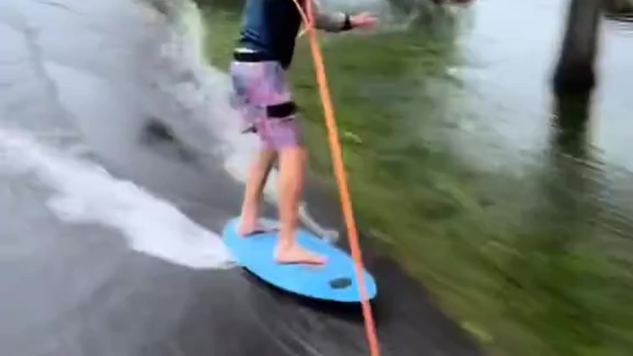 Boys having fun get pulled over after Wake Surfing through the streets in Florida