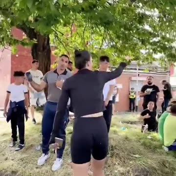 British girl stands up for her community in Leeds following a night of riots