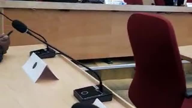 Chaos erupts as councillors climb on tables to stop council meeting