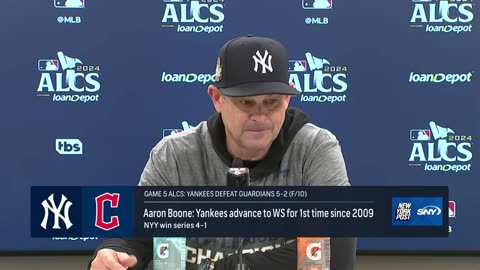 Aaron Boone on taking the Yankees back to the World Series: Just really proud of this group