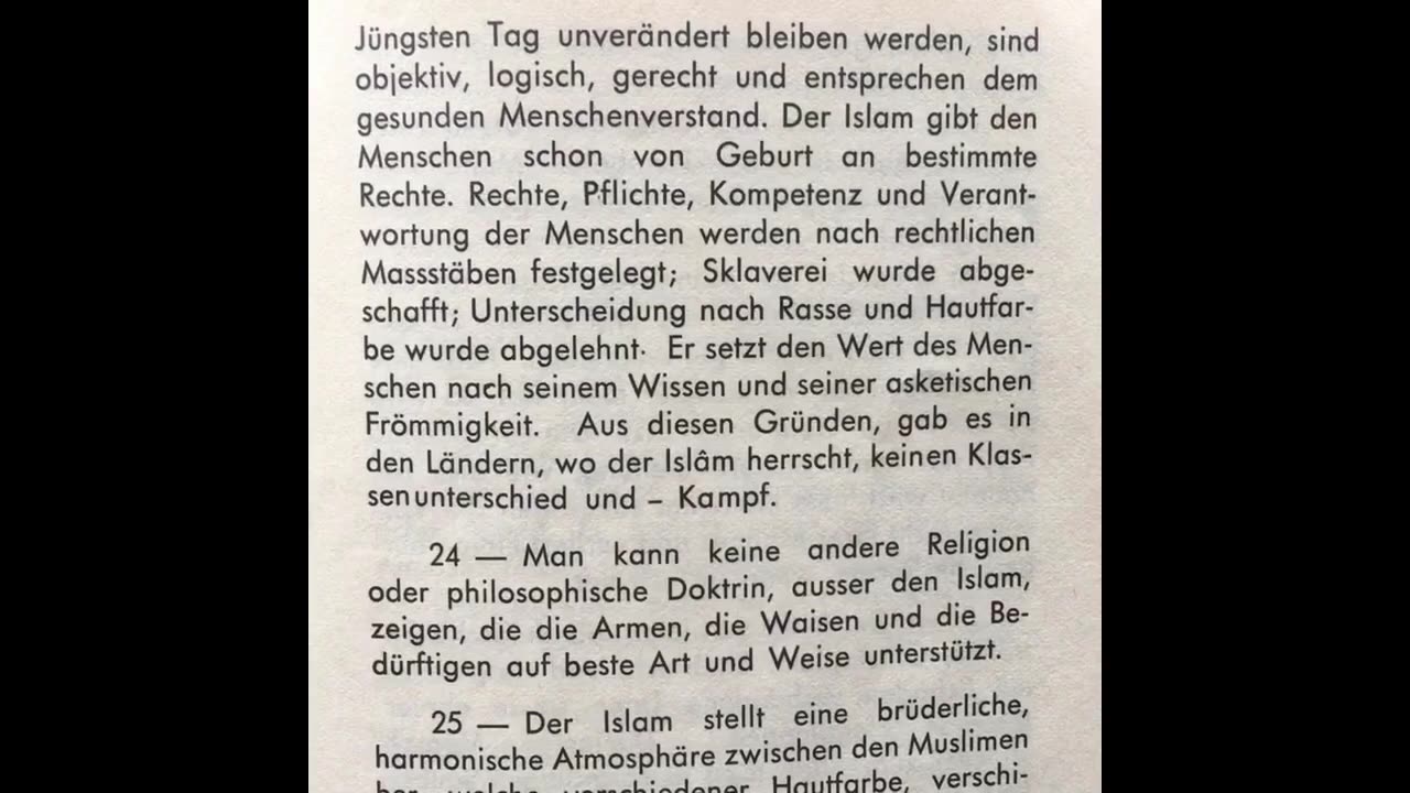 Islam mit 40 Artikeln beschrieben