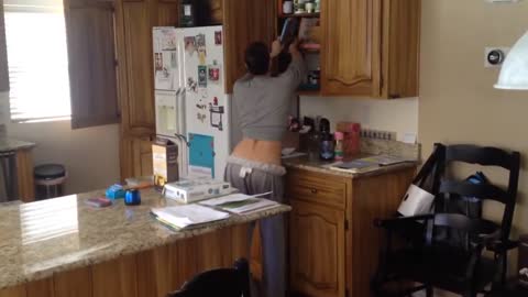 Caught my wife dancing in the kitchen