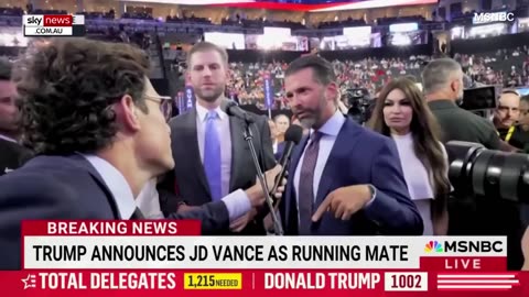 'Get out of here': Donald Trump Jr clashes with MSNBC reporter at RNC