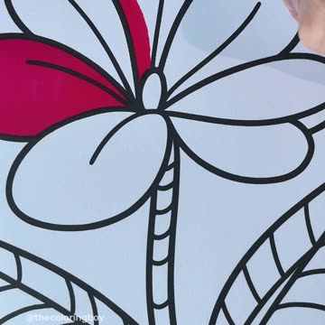 🌸 Watch me bring this beautiful flower to life from my "Summer Vibes" Coloring Book. 🌺✨