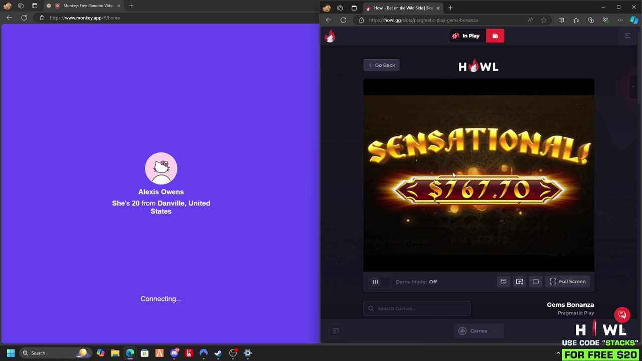 "!howl ! discord" - 10-17-2024 - Stackswopo MonkeyApp & Gambling Stream