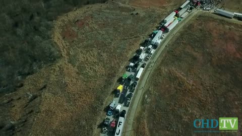 US convoy for freedom stopover in Missouri en route to Washington DC.