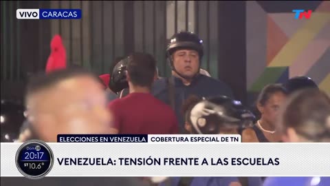 President Nicolás Maduro “supporters” aka “Hired THUGS” are walking the streets with guns and weapons, surrounding voting centers in Caracas.