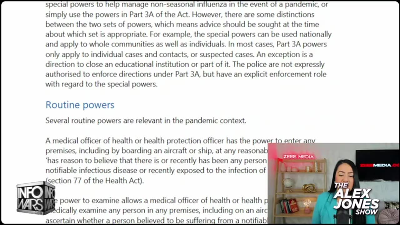 Maria Zeee & Dr. Laibow on Infowars: Documents Reveal FORCED VACCINES in NZ - New Pandemic?