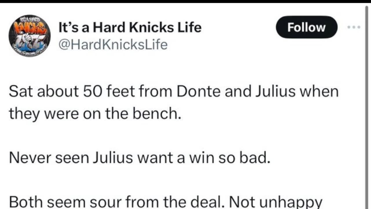 Donte & Julius Mocking Knicks from the Bench? 🤔🏀