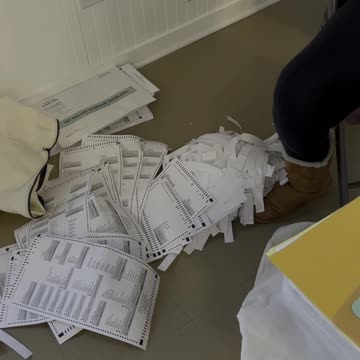 The second video: someone finds in a bag marked “spoiled ballots”