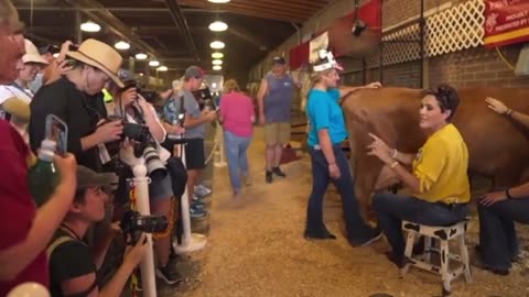 Kari Lake Milks a Cow & Schools a NYT Reporter on Gender - Based 😂❤️