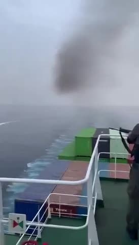 Cargo Ship Crew Fires On Kamikaze Boat, Barely Escapes Grave Danger